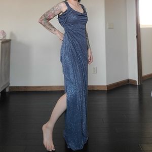 Formal side slit dress